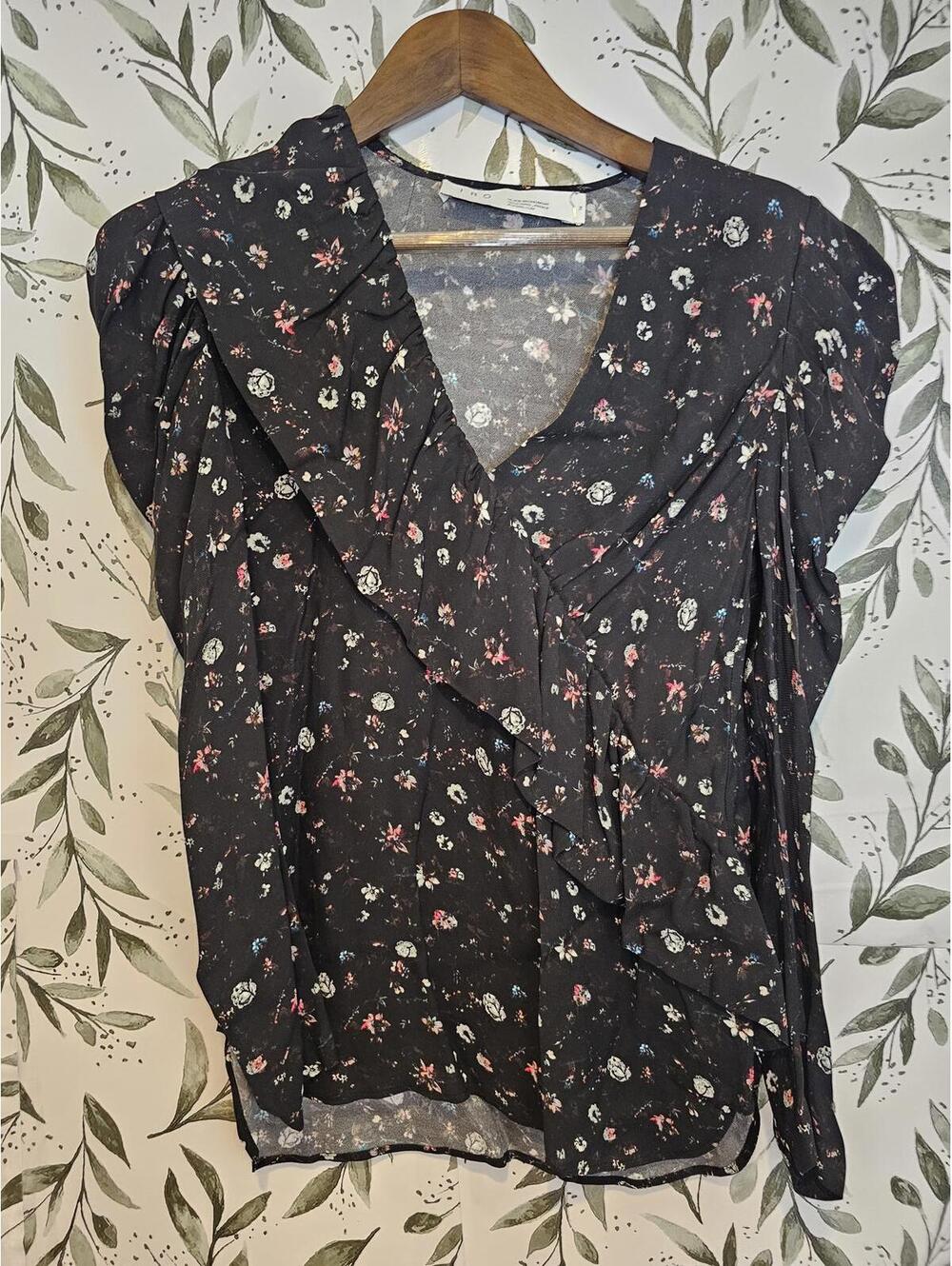 NWOT IRO Blouse Black Womens Size S Paris